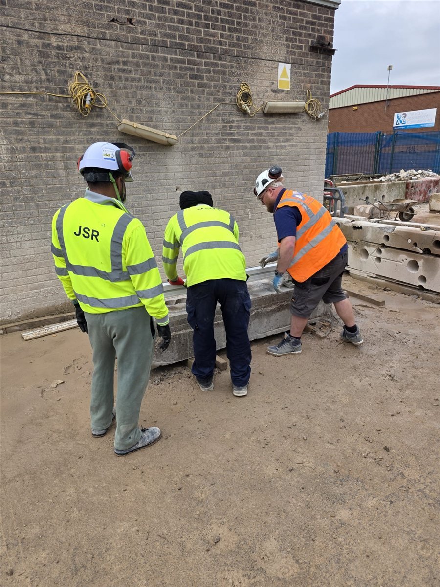 JSR Contracts Limited crew on site at Central Trade Park, Chester