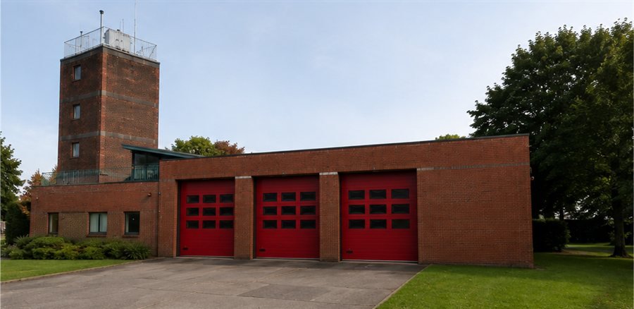 Low angle view of Croxteth Fire Station