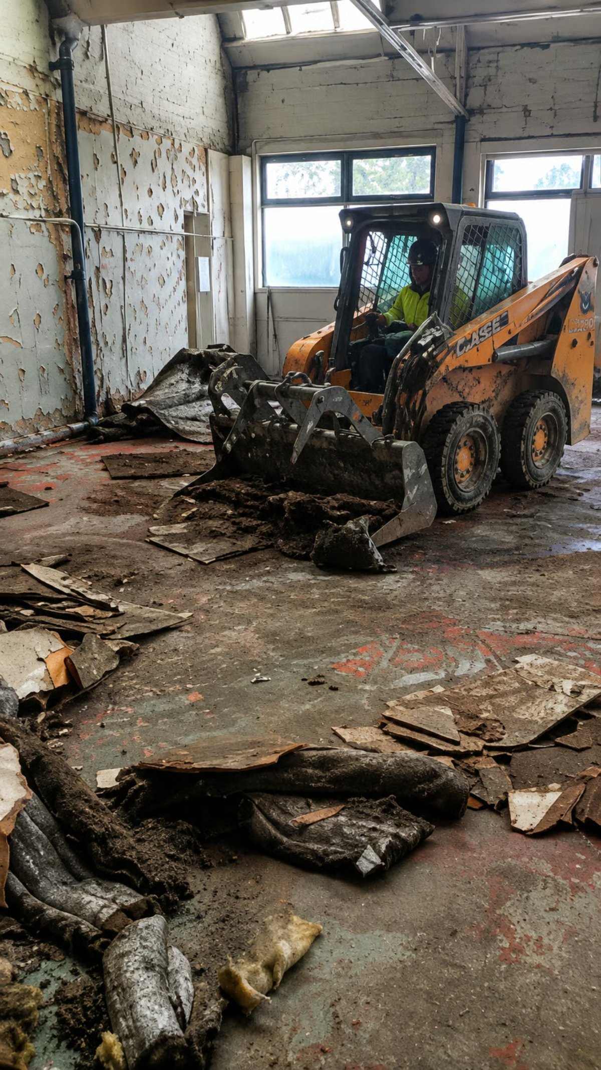 Interior strip-out works at the former Carpetright, Feltham