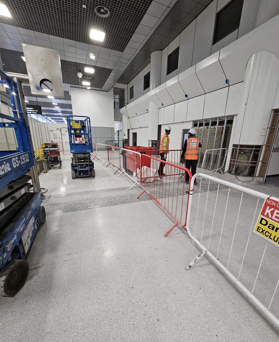 Interior strip-out in progress at Manchester Airport Terminal 2