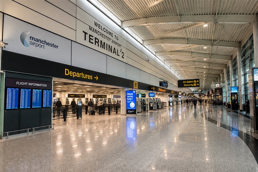 Manchester Airport Terminal 2 departures concourse
